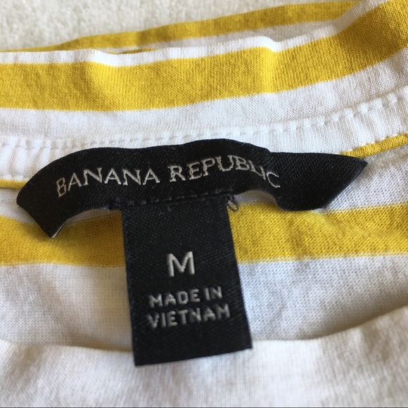 Banana republic yellow and white shirt! - Picture 3 of 3